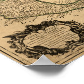 Map Zuid-Verenigde Staten en Midden-Amerika Poster (Hoek)