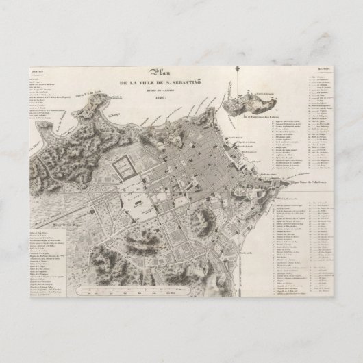 Mapa da cidade do Rio de Janeiro (1820) Briefkaart (Voorkant)