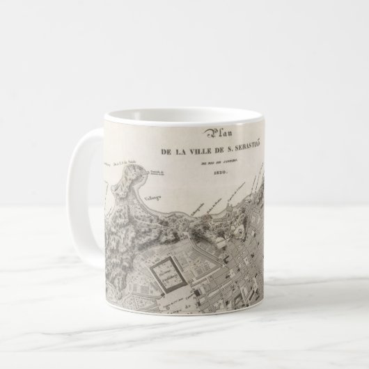 Mapa da cidade do Rio de Janeiro (1820) Koffiemok (Voorkant links)