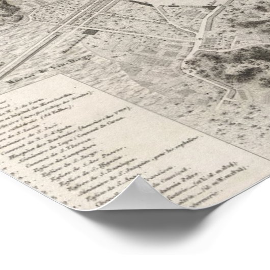 Mapa da cidade do Rio de Janeiro (1820) Poster (Hoek)