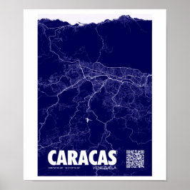Mapa de Caracas - Venezolaanse reiskaart Poster