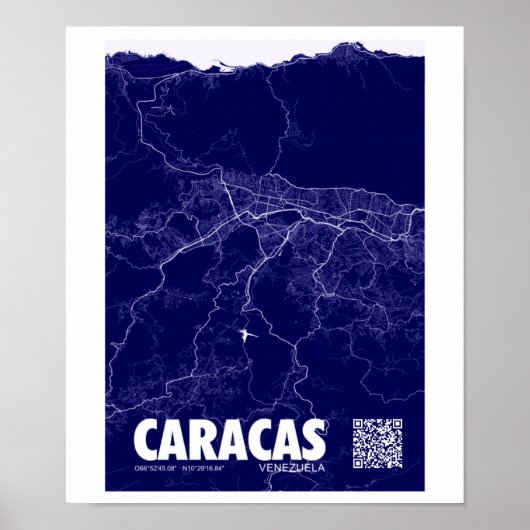 Mapa de Caracas - Venezolaanse reiskaart Poster (Voorkant)