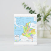 Mapa de Colombia Map of Colombia Briefkaart (Staand voorkant)