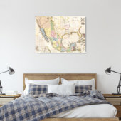 Mapa de los Estados Unidos de Mejico Canvas Afdruk (Insitu (Slaapkamer))