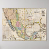 Mapa de los Estados Unidos de Mejico Poster (Voorkant)