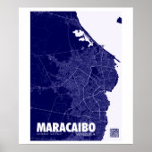 Mapa de Maracaibo - Venezolaanse reiskaart Poster (Voorkant)