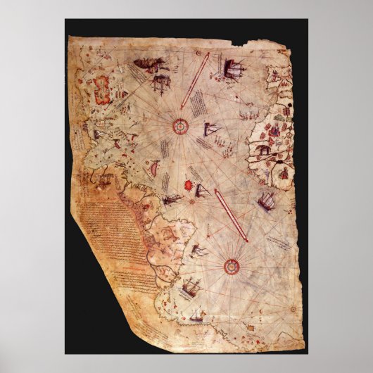 Mapa de Piri Reis Poster (Voorkant)