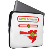 MAPA DE SANTA CATARINA. SAMER BRASIL LAPTOP SLEEVE (Voorkant Rechts)