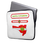 MAPA DE SANTA CATARINA. SAMER BRASIL LAPTOP SLEEVE (Voorkant Links)
