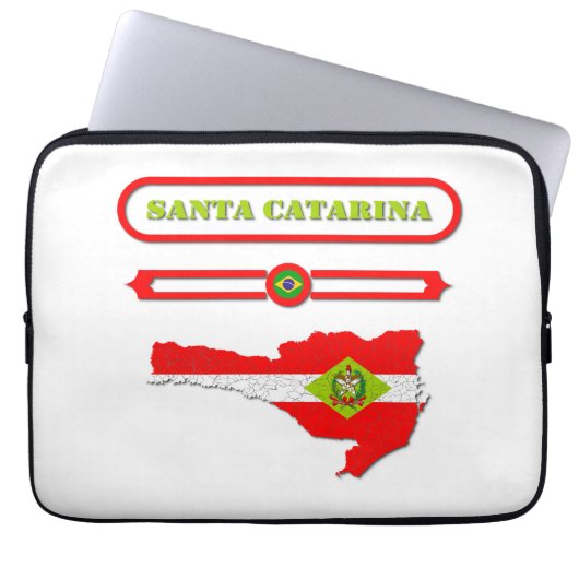 MAPA DE SANTA CATARINA. SAMER BRASIL LAPTOP SLEEVE (Voorkant)