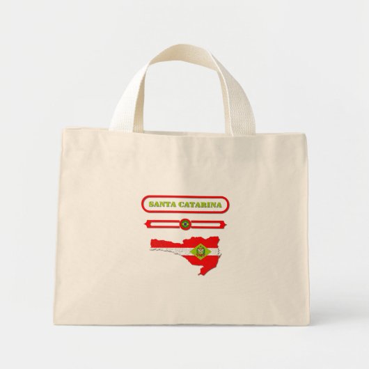 MAPA DE SANTA CATARINA. SAMER BRASIL MINI TOTE BAG (Voorkant)