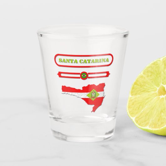 MAPA DE SANTA CATARINA. SAMER BRASIL SHOT GLAS (Voorkant)