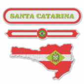 MAPA DE SANTA CATARINA. SAMER BRASIL STICKER (Voorkant)