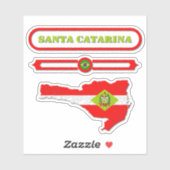 MAPA DE SANTA CATARINA. SAMER BRASIL STICKER (Vel)
