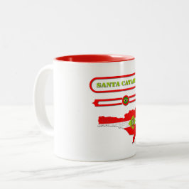 MAPA DE SANTA CATARINA. SAMER BRASIL TWEEKLEURIGE KOFFIEMOK