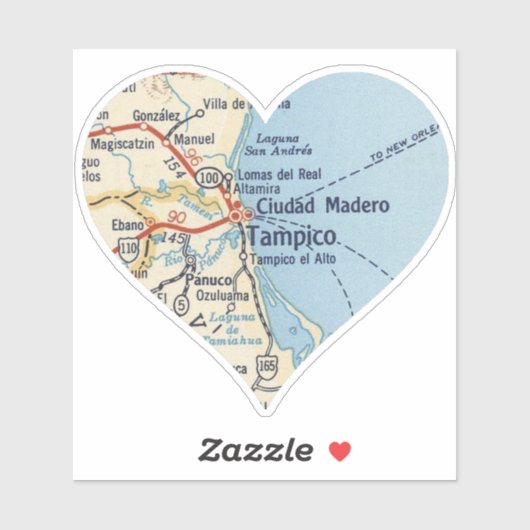 Mapa De Tampico Sticker (Vel)