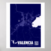Mapa de Valencia - Venezolaanse reiskaart Poster (Voorkant)