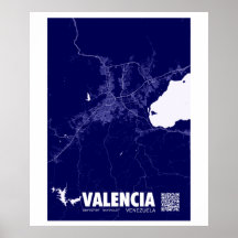Mapa de Valencia - Venezolaanse reiskaart