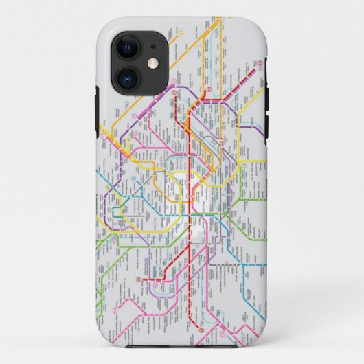 Mapa do Metrô de Paris - Capa de iPhone 5 Case-Mate iPhone Case (Achterkant)