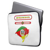 MAPA DO RIO GRANDE DO SUL. SAMER BRASIL LAPTOP SLEEVE (Voorkant Links)