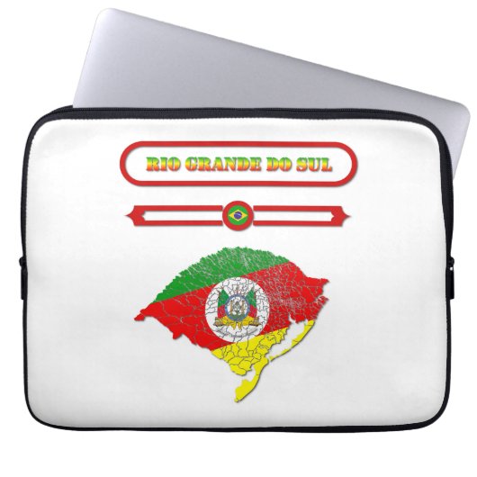 MAPA DO RIO GRANDE DO SUL. SAMER BRASIL LAPTOP SLEEVE (Voorkant)