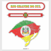 MAPA DO RIO GRANDE DO SUL. SAMER BRASIL STICKER (Vel)