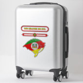 MAPA DO RIO GRANDE DO SUL. SAMER BRASIL STICKER (Koffer)