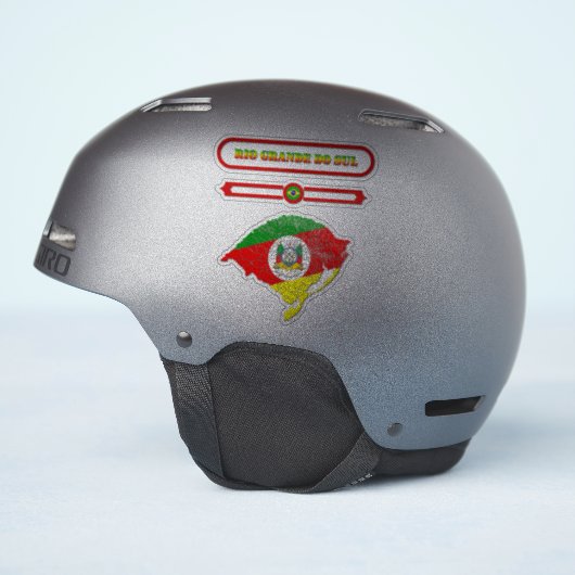 MAPA DO RIO GRANDE DO SUL. SAMER BRASIL STICKER (Helm Zijkant)