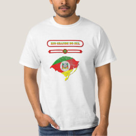 MAPA DO RIO GRANDE DO SUL. SAMER BRASIL T-SHIRT