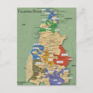 Mapa do Tocantins Briefkaart