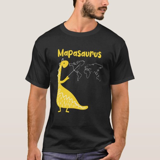 Mapasaurus Geographer Cartografe Geografie T-shirt (Voorkant)