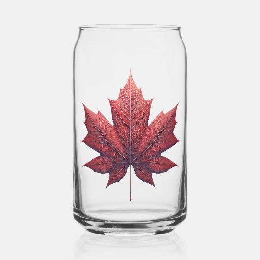 Mapel Leaf, Ahornblatt Blikvorm Glas (Links)