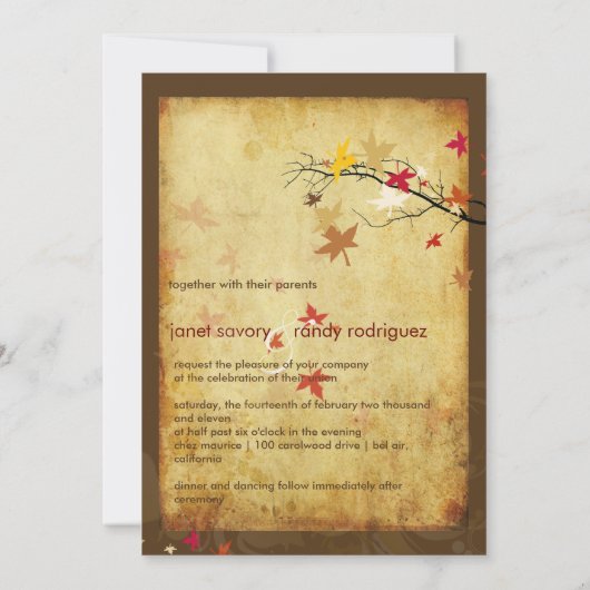 MAPEL VERLAAGT VERDWIJNENDE INVITATIES KAART (Achterkant)