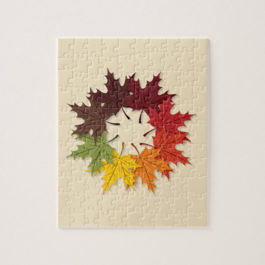 Mapelbladcirkel Legpuzzel (Verticaal)