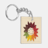 Mapelbladcirkel Sleutelhanger (Voorkant Links)