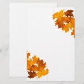 Mapelbladeren Briefpapier (Voorkant / Achterkant)