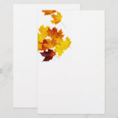 Mapelbladeren Briefpapier (Voorkant / Achterkant)
