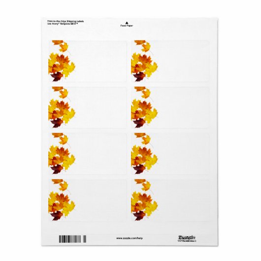 Mapelbladeren Etiket (Full Sheet)