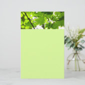 Mapelbladeren met regendruppels briefpapier (Staand voorkant)