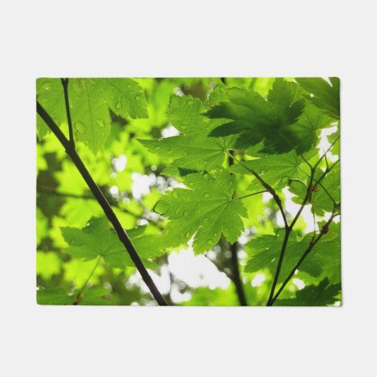 Mapelbladeren met regendruppels deurmat (Voorkant)