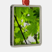 Mapelbladeren met regendruppels metalen ornament (Rechts)