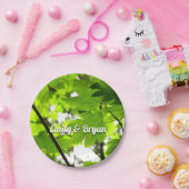 Mapelbladeren met regendruppels papieren bordje (Feest)