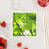 Mapelbladeren met regendruppels servet (Insitu)