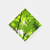 Mapelbladeren met regendruppels servet (Hoek)