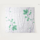 Mapelbladeren, mint- en lavendepolka-stippen wandkleed (Voorkant (horizontaal))