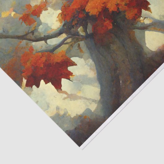 Mapelbomen in herfst schilderen tissuepapier (Detail)