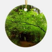 Mapelbomen in het sequoibos keramisch ornament (Voorkant)