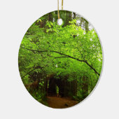 Mapelbomen in het sequoibos keramisch ornament (Links)