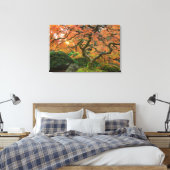 Mapelboom in de Japanse tuinen in het najaar Canvas Afdruk (Insitu (Slaapkamer))