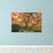 Mapelboom in de Japanse tuinen in het najaar Canvas Afdruk (Insitu (Houten vloer))
